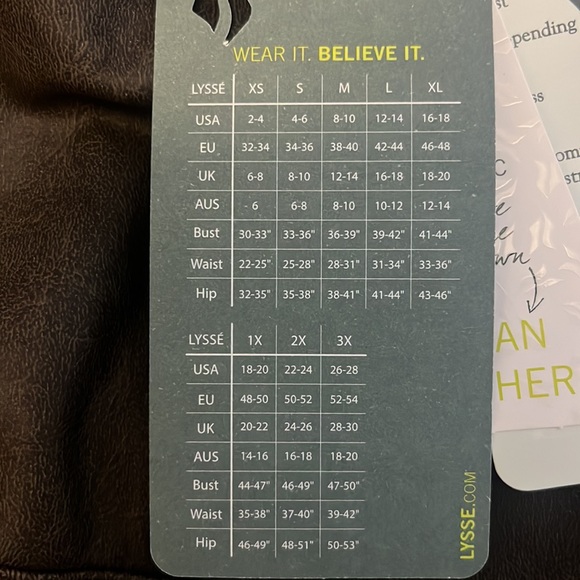 LYSSE NWT brown faux leather leggings - Picture 3 of 5